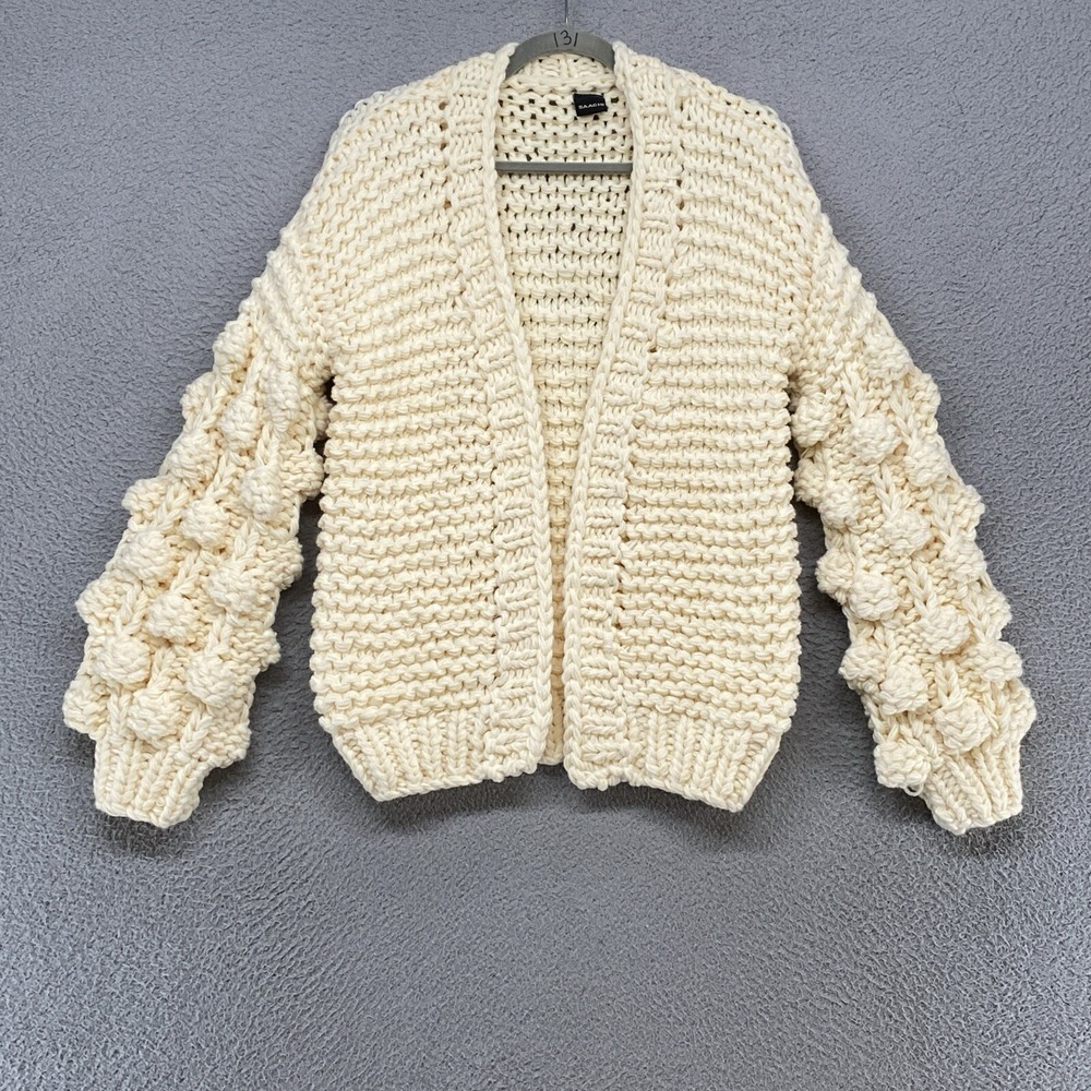 Saachi Cardigan Sweater Womens Bauble Crochet‎ Pompom Cottagecore Chunky Boho